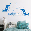 wholesale lovely dolphin wall sticker great wall sticker for bedroom QTS033